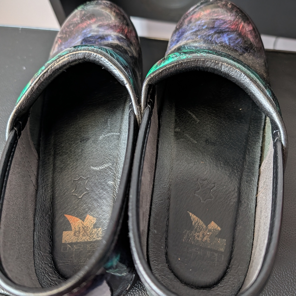 Dansko Professional Clogs | Size 40‎ | Galaxy Print Patent Leather | EUC - Picture 4 of 8